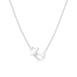 Alphabet Silver Necklace t SPE-5586